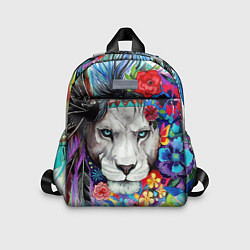 Детский рюкзак Лев - сильный взгляд, цвет: 3D-принт