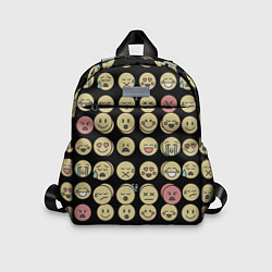 Детский рюкзак Смайлики эмодзи паттерном, цвет: 3D-принт