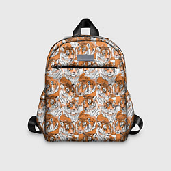 Детский рюкзак Тигры рисованный стиль, цвет: 3D-принт