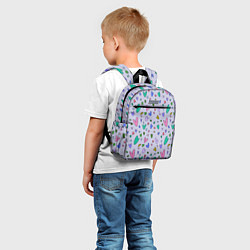 Детский рюкзак Сиреневые сердечки, цвет: 3D-принт — фото 2