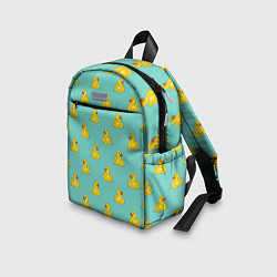 Детский рюкзак Желтый утенок паттерн, цвет: 3D-принт — фото 2