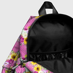 Детский рюкзак Полевые фиолетовые и желтые цветочки, цвет: 3D-принт — фото 2