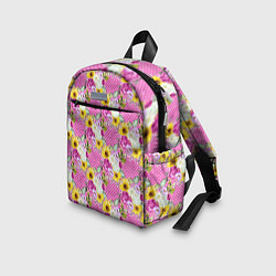 Детский рюкзак Полевые фиолетовые и желтые цветочки, цвет: 3D-принт — фото 2