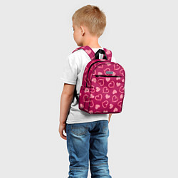 Детский рюкзак Паттерн сердечки, цвет: 3D-принт — фото 2