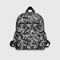 Детский рюкзак Серый Вязаный Камуфляж, цвет: 3D-принт