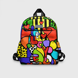 Детский рюкзак Romero Britto - love you, цвет: 3D-принт