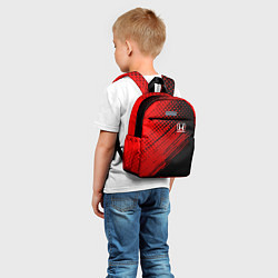 Детский рюкзак Honda - Red texture, цвет: 3D-принт — фото 2
