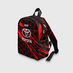 Детский рюкзак Toyota: Красные соты, цвет: 3D-принт — фото 2
