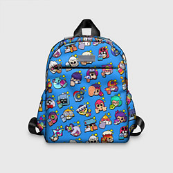Детский рюкзак Особые редкие значки Бравл Пины синий фон Brawl St, цвет: 3D-принт