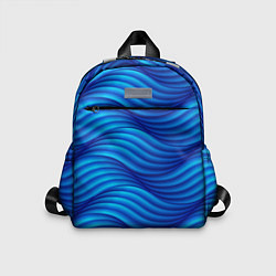 Детский рюкзак Синие абстрактные волны, цвет: 3D-принт