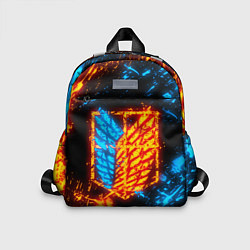 Детский рюкзак АТАКА ТИТАНОВ БИТВА ОГНЕЙ ATTACK ON TITAN FIRE, цвет: 3D-принт
