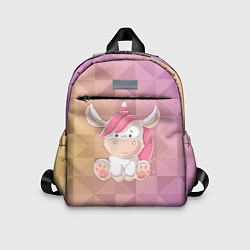 Детский рюкзак Единорог с розовыми волосами, цвет: 3D-принт