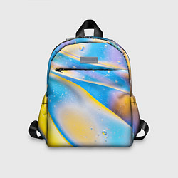 Детский рюкзак Градиент Жёлто-Голубая Абстракция, цвет: 3D-принт