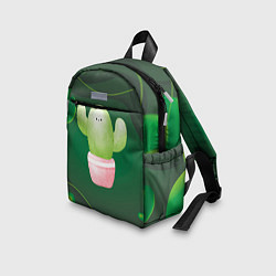 Детский рюкзак Зеленый милый кактус, цвет: 3D-принт — фото 2