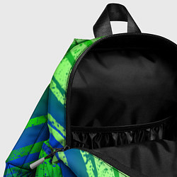 Детский рюкзак Прикольный зеленый кот, цвет: 3D-принт — фото 2
