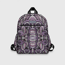 Детский рюкзак Абстракция Разноцветный калейдоскоп Фиолетовый, че, цвет: 3D-принт