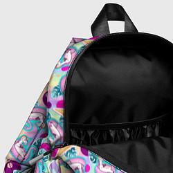 Детский рюкзак Единороги на радужном фоне с мороженым, цвет: 3D-принт — фото 2