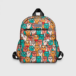 Детский рюкзак Милые Разноцветные Котики, цвет: 3D-принт
