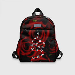 Детский рюкзак Змея в Цветах Розы Snake Rose, цвет: 3D-принт