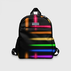Детский рюкзак Неоновое свечение Minimalism Neon, цвет: 3D-принт