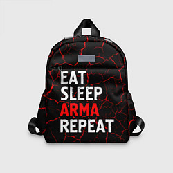 Детский рюкзак Eat Sleep ARMA Repeat Трещины, цвет: 3D-принт