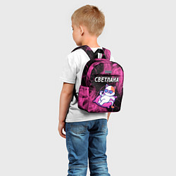 Детский рюкзак Светлана - КОШЕЧКА - Пламя, цвет: 3D-принт — фото 2