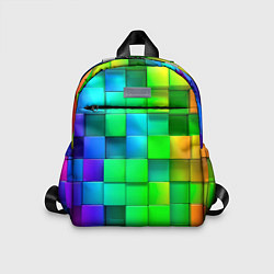 Детский рюкзак РАЗНОЦВЕТНЫЕ КУБИКИ MULTICOLORED CUBES, цвет: 3D-принт