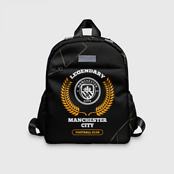 Детский рюкзак Лого Manchester City и надпись Legendary Football, цвет: 3D-принт