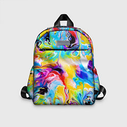 Детский рюкзак Неоновые всплески красок Лето Neon splashes of col, цвет: 3D-принт