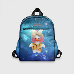 Детский рюкзак Lalafanfan Duck в космосе, цвет: 3D-принт