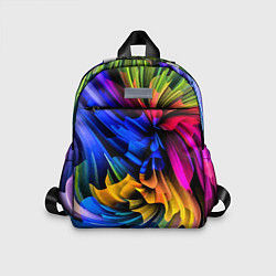 Детский рюкзак Абстрактная неоновая композиция Abstract neon comp, цвет: 3D-принт