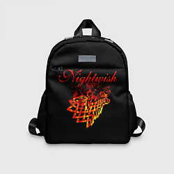 Детский рюкзак Nightwish кельтский волк с горящей головой, цвет: 3D-принт
