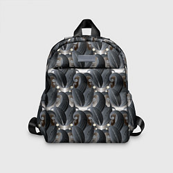 Детский рюкзак Стильные черные листья, цвет: 3D-принт