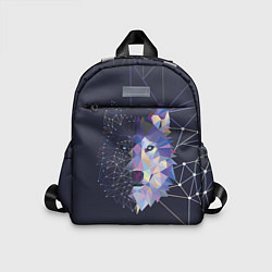 Детский рюкзак Голова волка в линиях, цвет: 3D-принт