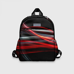 Детский рюкзак Волнообразные линии неона - Красный