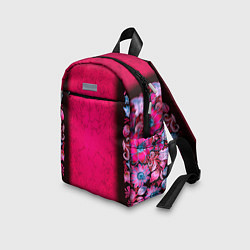 Детский рюкзак Розовый в цветах, цвет: 3D-принт — фото 2