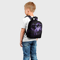 Детский рюкзак Неоновый узор - Фиолетовый, цвет: 3D-принт — фото 2