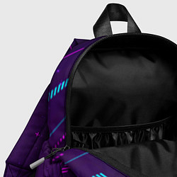 Детский рюкзак Символ The Sims в неоновых цветах на темном фоне, цвет: 3D-принт — фото 2