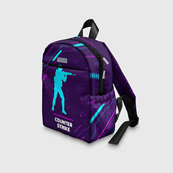 Детский рюкзак Символ Counter Strike в неоновых цветах на темном, цвет: 3D-принт — фото 2