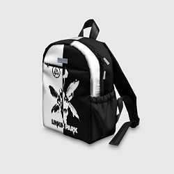 Детский рюкзак Linkin Park логотип черно-белый, цвет: 3D-принт — фото 2
