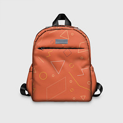 Детский рюкзак Геометрические Фигуры На Оранжевом Фоне, цвет: 3D-принт