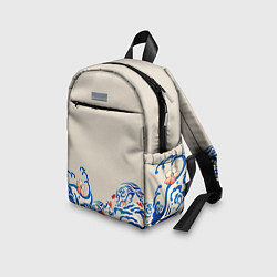 Детский рюкзак Японский орнамент волн, цвет: 3D-принт — фото 2