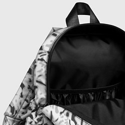 Детский рюкзак Пятнистый абстрактный узор в светло-серых тонах, цвет: 3D-принт — фото 2