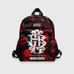 Детский рюкзак Nickelback Rock Glitch, цвет: 3D-принт