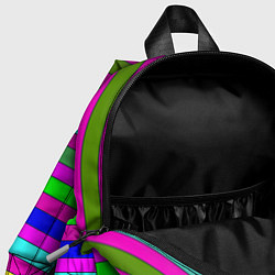 Детский рюкзак Multicolored neon bright stripes, цвет: 3D-принт — фото 2