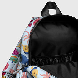 Детский рюкзак Паттерн из морских жителей Лето, цвет: 3D-принт — фото 2