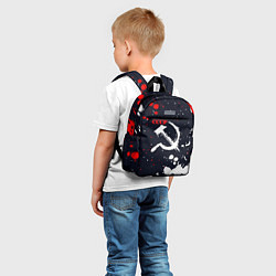 Детский рюкзак СОВЕТСКИЙ СОЮЗ - СЕРП И МОЛОТ - КРАСКА, цвет: 3D-принт — фото 2