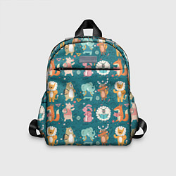 Детский рюкзак Звери идут в школу, цвет: 3D-принт