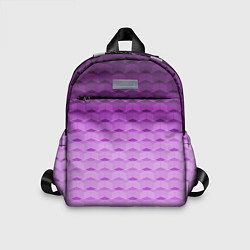 Детский рюкзак Фиолетово-розовый геометрический узор Градиент, цвет: 3D-принт
