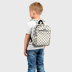 Детский рюкзак Черные сердечки паттерн, цвет: 3D-принт — фото 2